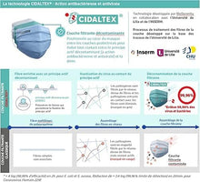 Charger l'image dans la galerie, 25 masques chirurgicaux Français de type IIR CIDALTEX EN14683:2019 FILTRATION+99%