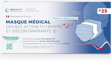 Charger l'image dans la galerie, 25 masques chirurgicaux Français de type IIR CIDALTEX EN14683:2019 FILTRATION+99%