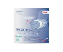 Charger l'image dans la galerie, 50 masques FFP2 Français - CIDALTEX Médical FILTRATION +99%