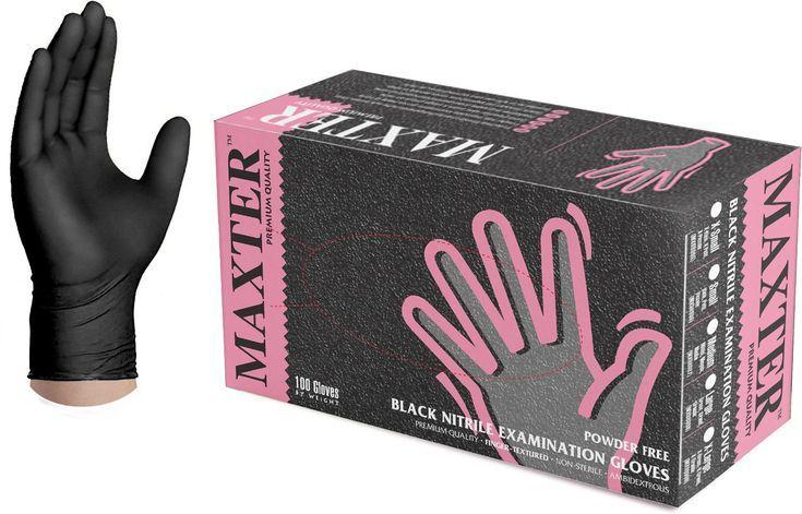 Gant Nitrile noir  Maxter - boite de 100