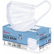 Charger l'image dans la galerie, Iris Ohyama 50 Boites de Masques blanc chirurgicaux 3 couches  - Doux confortable - Made in FRANCE
