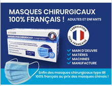 Load image into Gallery viewer, Masque Auriculaires Bleu - Lot de 50 à 1000 masques Français
